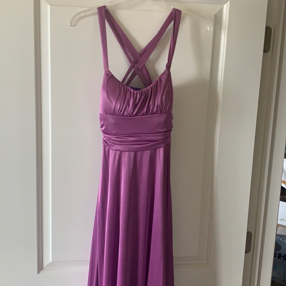 Beautiful rich lavender floor length dress